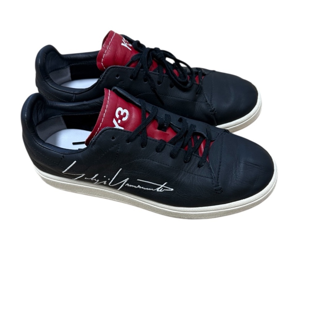 Y-3 Black and Red Signature Sneakers